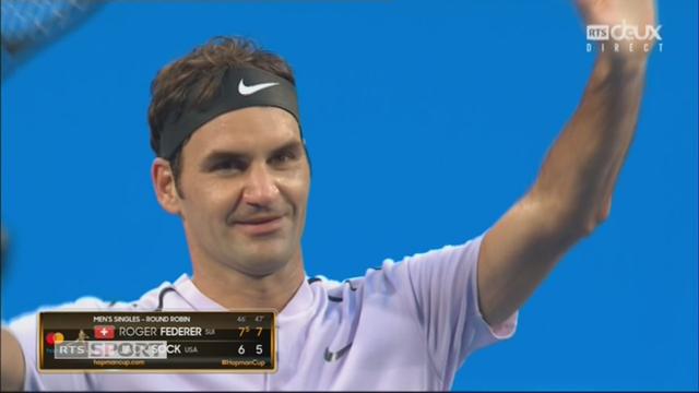 Suisse – Etats-Unis, Federer – Sock (7-6, 7-5)