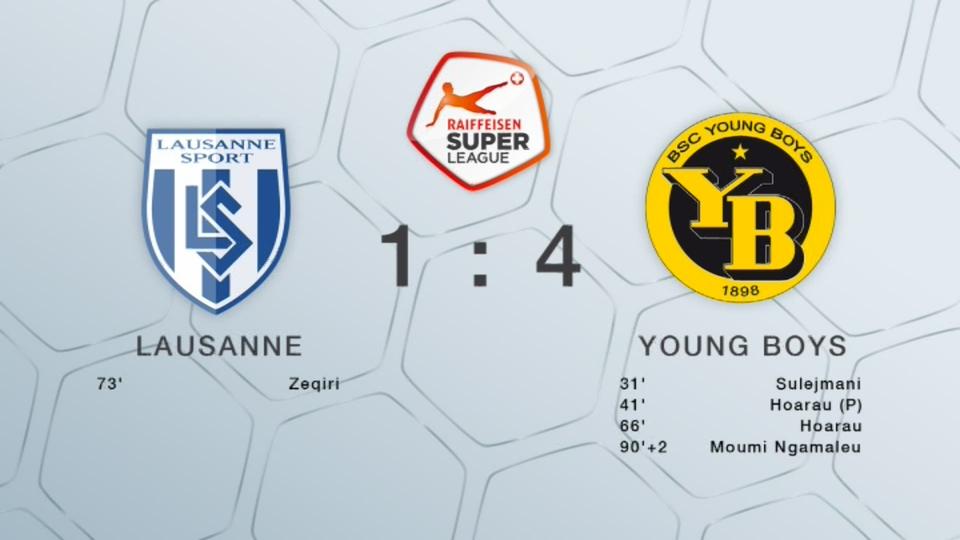 21e journée, Lausanne - Young Boys 1-4, le résumé du match