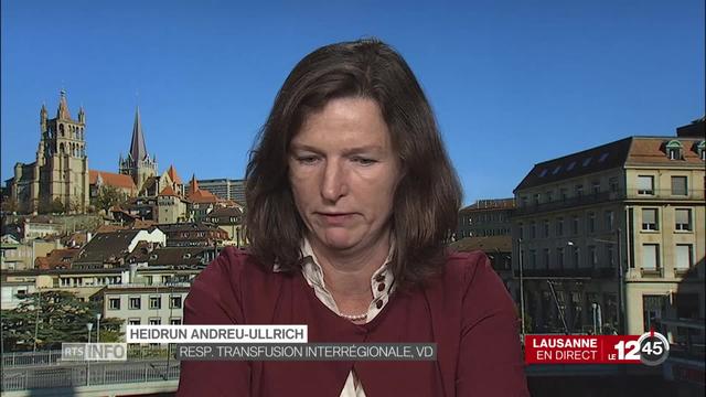 Don du sang: entretien avec Heidrun Andreu-Ullrich, resp.Transfusion interrégionale (VD)