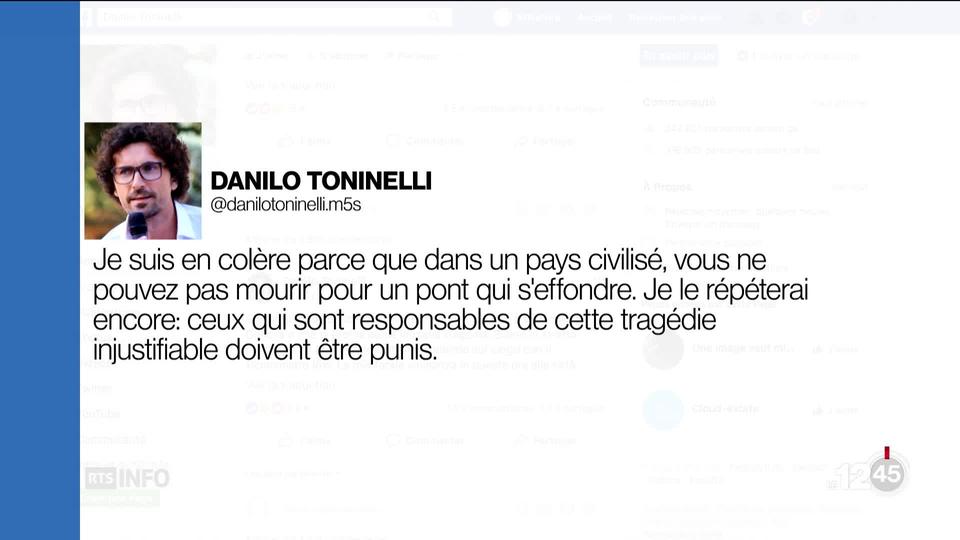 Les réactions politiques sont virulentes après la catastrophe de Gênes