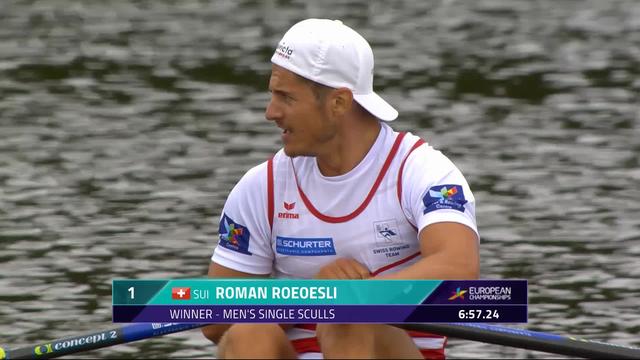 Aviron, skip: Roman Roeoesli (SUI) remporte la série et file en finale