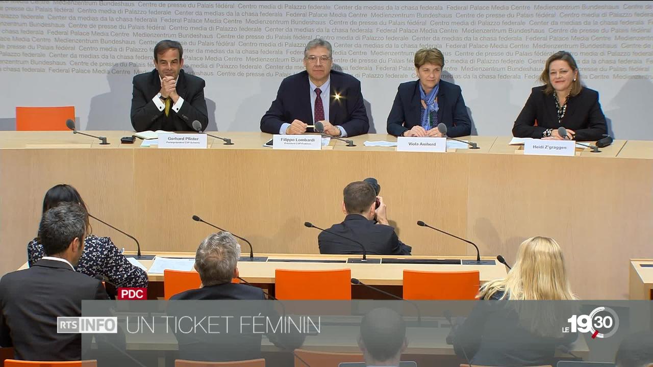 Viola Amherd -Heidi Z'graggen: le ticket féminin du PDC pour l'élection au Conseil fédéral