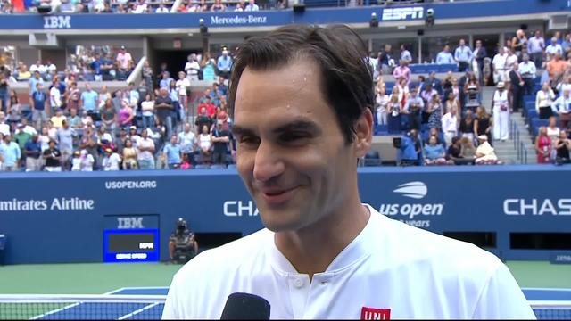 3e tour messieurs, N.Kyrgios (AUS) - R.Federer (SUI) (4-6, 1-6, 5-7): l'interview de Federer à la fin du match