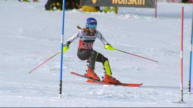 Courchevel (FRA), slalom dames, 1re manche: Mikaela Shiffrin (USA) en tête après la première manche