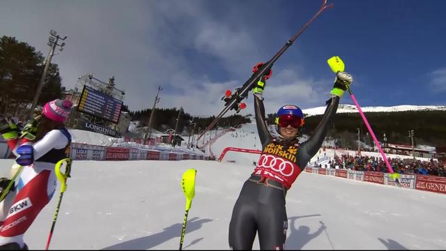 Are (SWE), Slalom dames 2e manche: victoire écrasante pour Mikaela Shiffrin (USA)