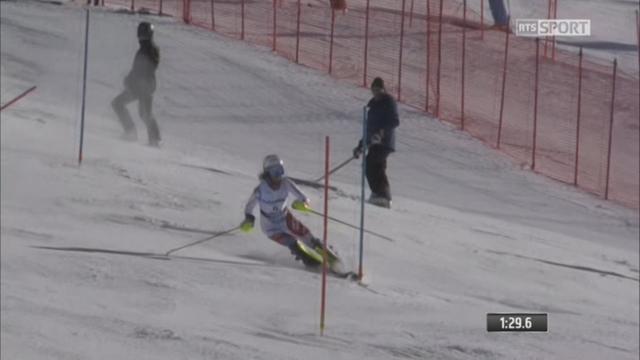 Davos (SUI), slalom féminin junior, 2e manche: Aline Danioth (SUI)