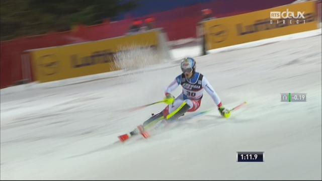 Zagreb (CRO), Slalom messieurs, 2e manche: Loic Meillard (SUI)