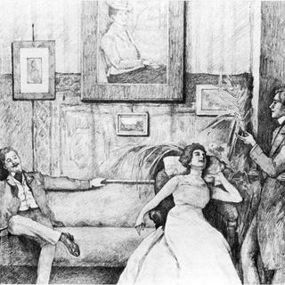 Moritz Coschell, Cora en Hypnose (1899) [wikipedia]