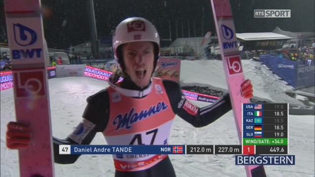 Oberstdorf (ALL), vol à ski, 2e manche: Daniel Andre Tande (NOR) en tête après la 1ère journée