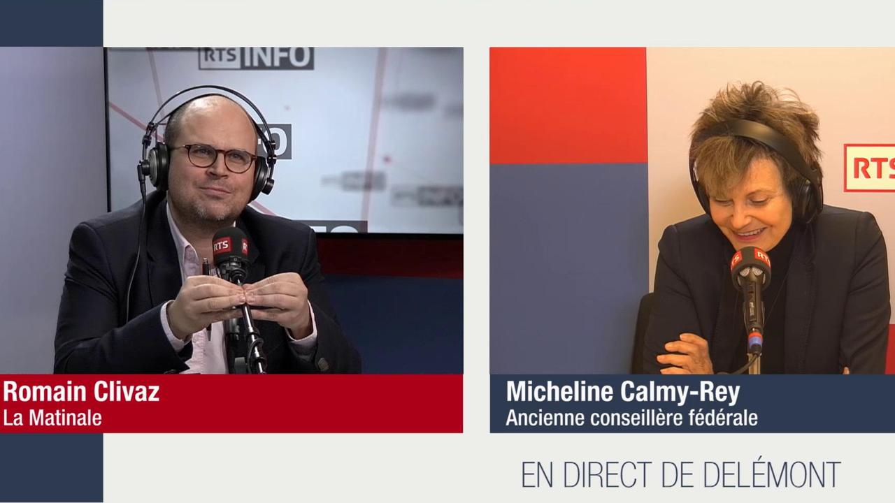 L'invitée de Romain Clivaz - Micheline Calmy-Rey. [RTS]