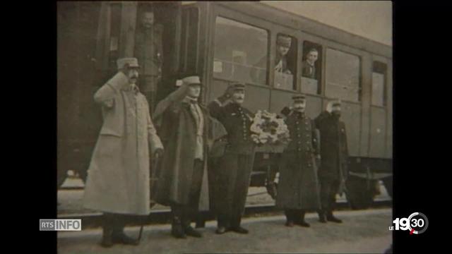 Hommage à Sierre aux soldats de la première guerre morts dans les sanatoriums de Montana entre 1916 et 1918