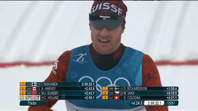 JO - Ski de fond: pas de médailles pour Dario Cologna au 50km