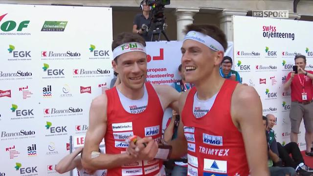 Championnats d'Europe, Mendrisio (SUI) messsieurs: Daniel Hubmann (SUI) et Matthias Kyburz (SUI) remportent la course