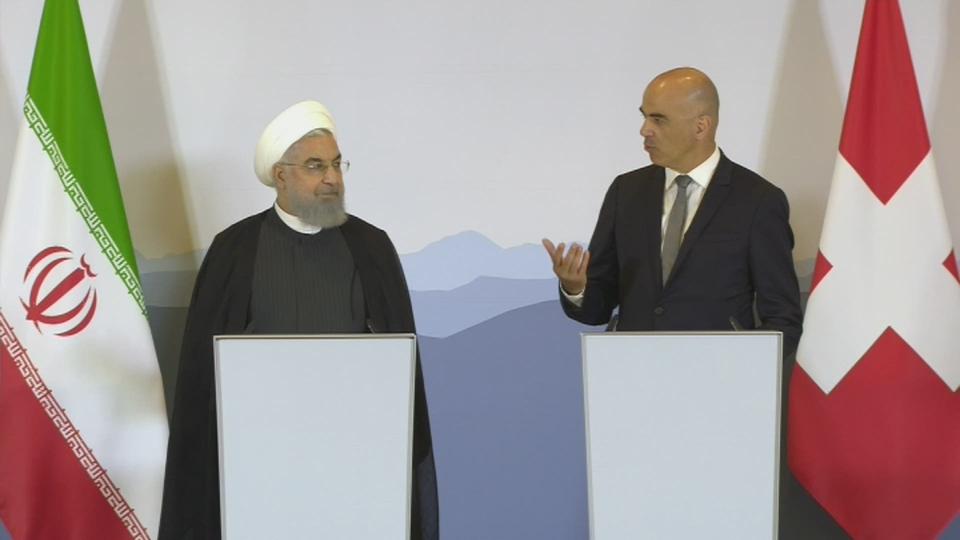 L'intervenrtion d'Alain Berset après sa rencontre avec Hassan Rohani