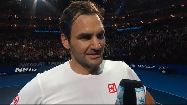 Round Robin, R.Federer (SUI) - K.Anderson (RSA) (6-4, 6-3): la réaction de Federer à la fin du match