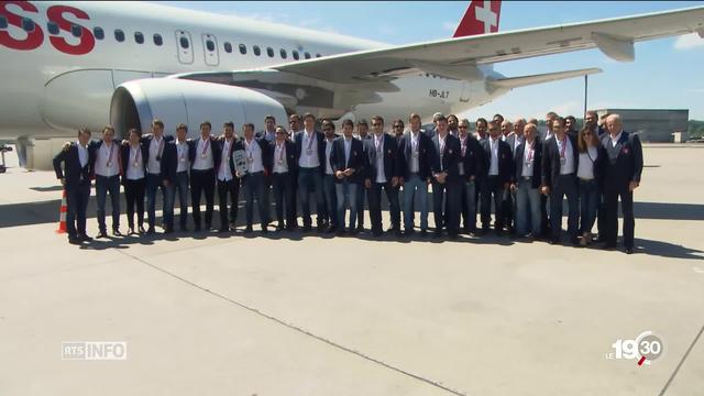 Les joueurs suisses de retour au pays après leur échec en finale du Mondial