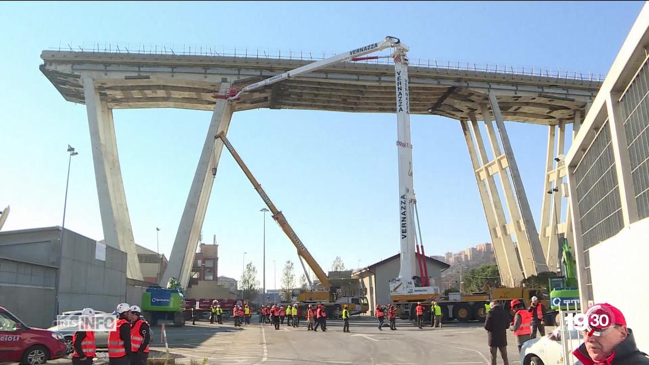 Pont de Gênes: début des travaux de démolition sur fond de rapport accablant