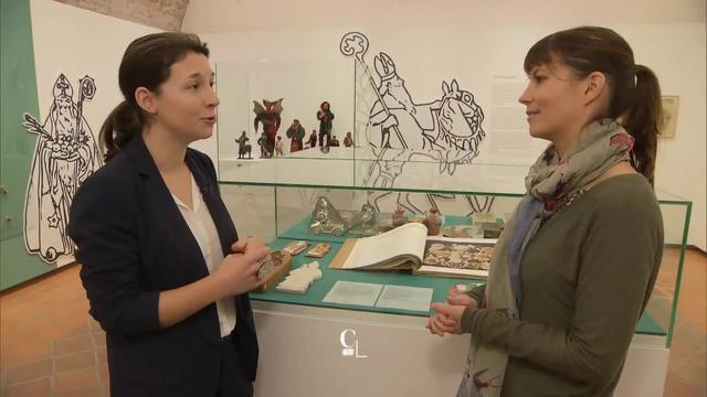 Marie Rochel commissaire d'exposition au Château de Gruyères explique les origines du Père Noël.