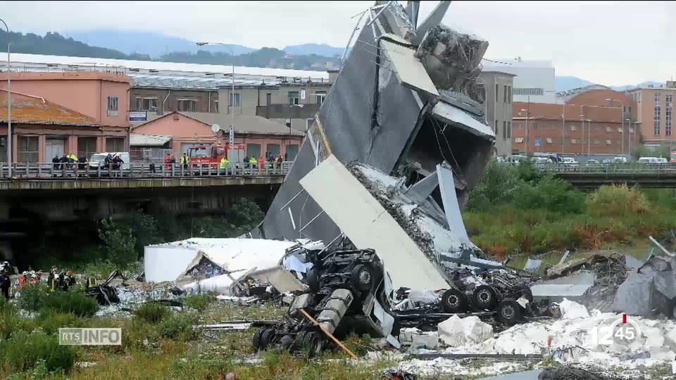 Les images de la catastrophe de Gênes choquent tout le pays