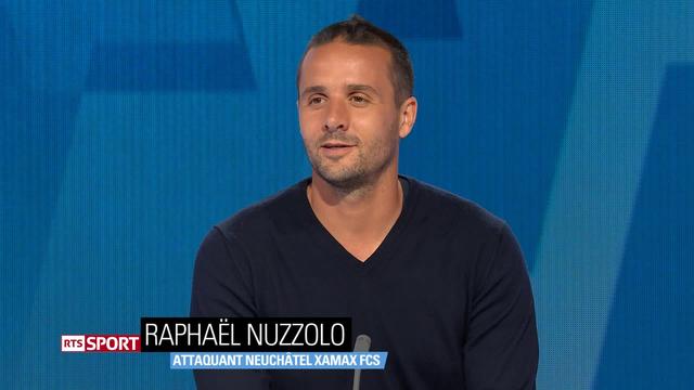 Football: Super League, Raphaël Nuzzolo (NE Xamx) à l'interview