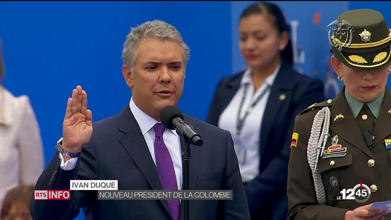 Ivan Duque, 42 ans, a été investi à la présidence de la Colombie. Il a déjà qualifié de dictateur le président du Venezuela.