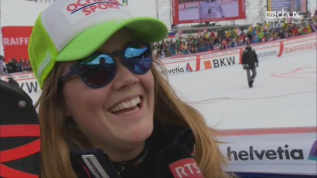 Lenzerheide (SUI), Slalom dames, 2e manche: la réaction de Mélanie Meillard (SUI)