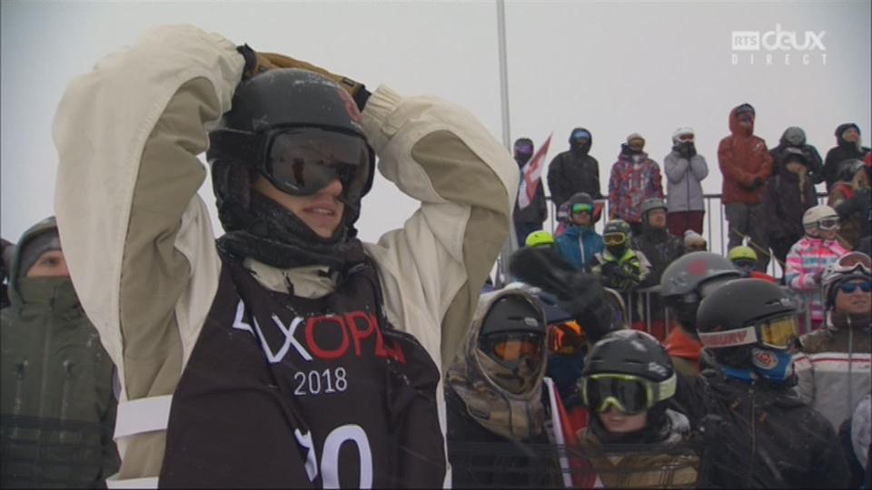 Laax (SUI), Half Pipe messieurs: David Hablützel (SUI) chute très lourdement