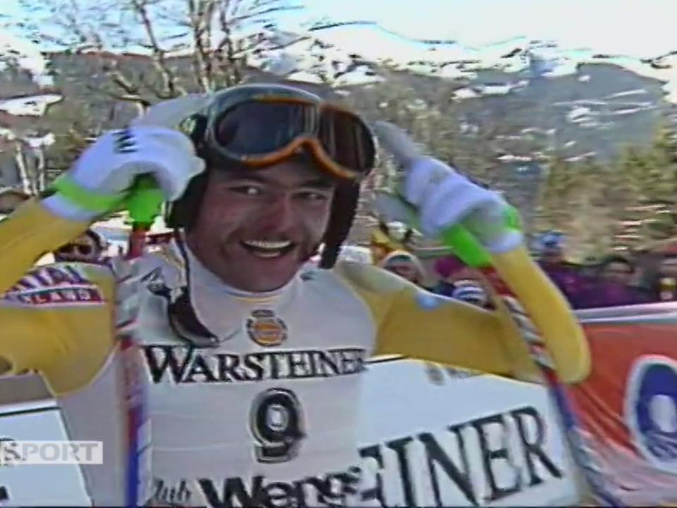 Ski alpin : William Besse remporte la descente du Lauberhorn en 1994