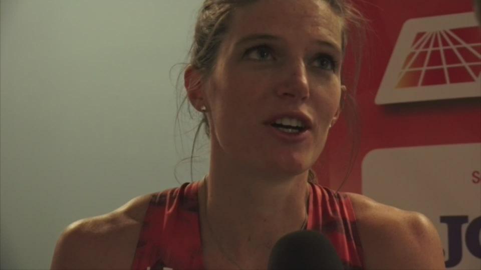 Athlétisme: Lea Sprunger à l'interview après sa victoire à Madrid - athle.ch