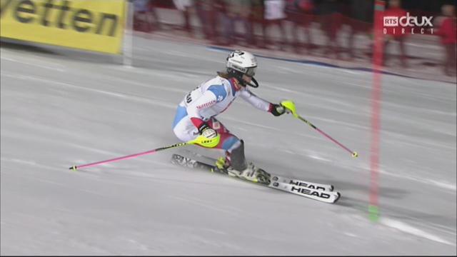 Flachau (AUT), Slalom dames, 2e manche: Aline Danioth (SUI)