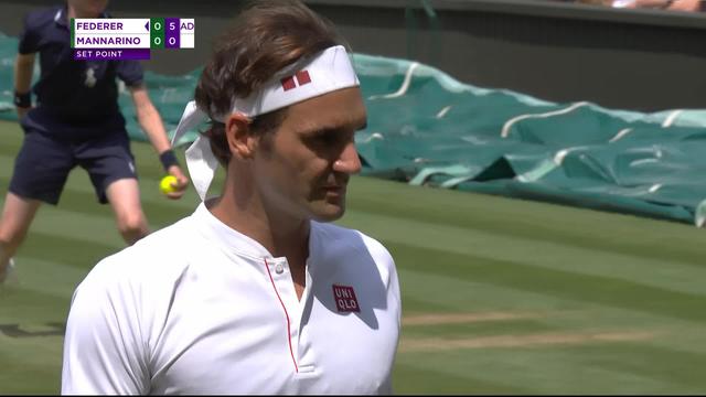 1-8, R.Federer (SUI) - A.Mannarino (FRA) (6-0): Federer remporte le premier set en 17 minutes