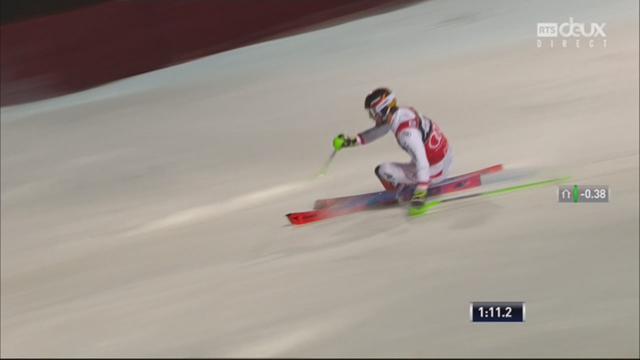 Zagreb (CRO), Slalom messieurs, 2e manche: Marcel Hirscher (AUT) s’impose devant son compatriote Matt et Kristoffersen (NOR)