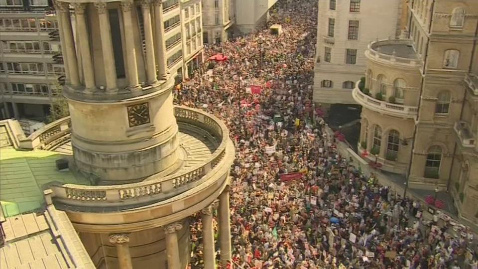 Enorme manifestation anti-Trump à Londres