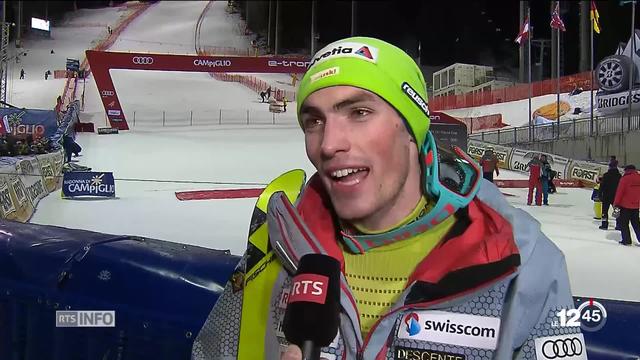 Le Valaisan Daniel Yule a remporté le slalom de Madonna di Campiglio. Il signe sa première victoire en Coupe du monde de ski