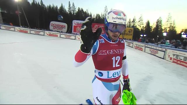 Levi (FIN), Slalom messieurs, 2e manche: Luca Aerni (SUI)