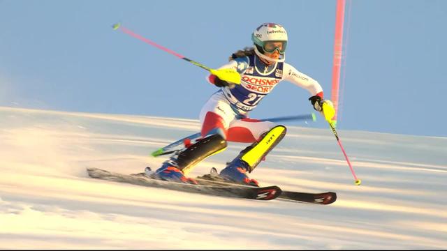 Levi (FIN), Slalom dames, 1re manche: le passage d'Aline Danioth (SUI)