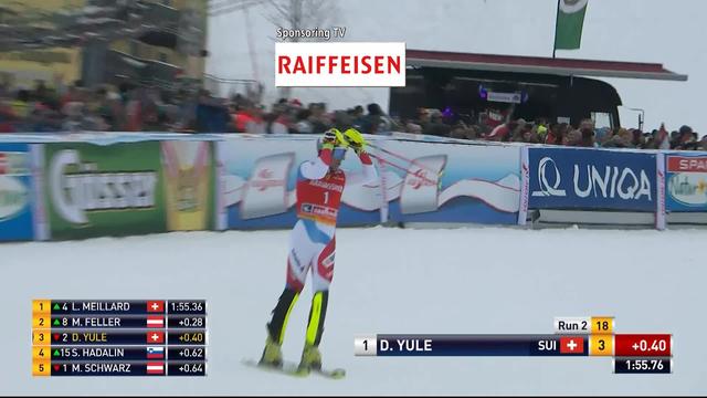 Saalbach (AUT), Slalom Messieurs, 2ème manche : Daniel Yule (SUI)