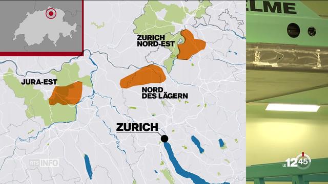 En Suisse, trois sites sont en lice pour stocker les déchets nucléaires: Baden, Zurich et Schaffhouse.