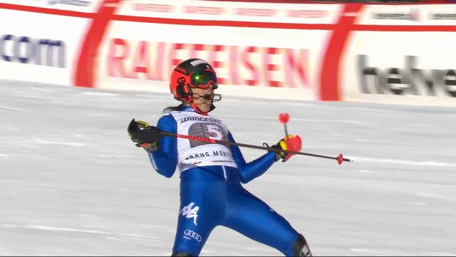 Crans-Montana (SUI), combiné alpin dames, 2e manche: Federica Brignone (ITA) remporte le combiné alpin !