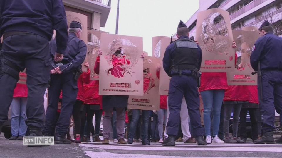 Action de soutien aux journalistes turcs à Paris