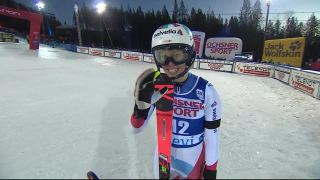 Levi (FIN), Slalom dames, 2e manche: le passage de Michelle Gisin (SUI)