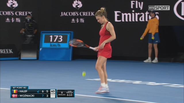 Dames, finale: Halep (ROU) - Wozniacki (DEN) (6-7 6-3)