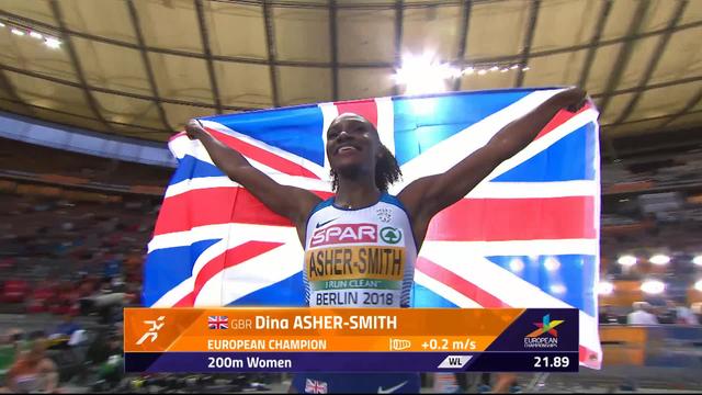 Athlétisme, 200m dames: Asher-Smith (GBR) remporte l'or tandis que Kambundji (SUI) termine 4e