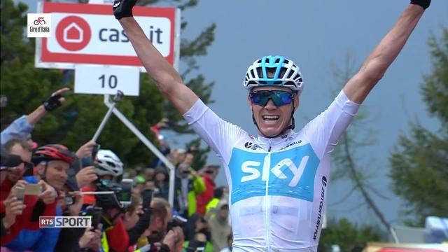 Cyclisme- Giro: Froome donne la leçon sur le Zoncolan devant le maillot rose Yates