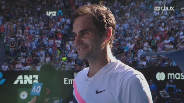 Messieurs, 8e: Federer (SUI) à l'interview après sa victoire contre Fucsovics (HUN)