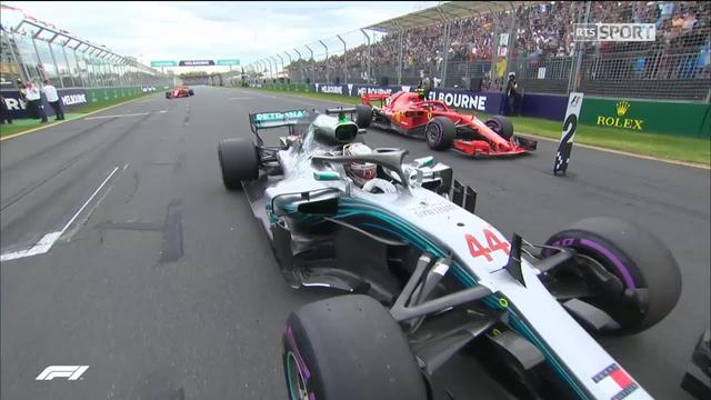 F1-GP d'Australie, essais qualificatifs: Hamilton (GBR) réussi la 7e pole position de sa carrière à Melbourne devant Raikkonen (FIN) 2e et Vettel (GER) 3e