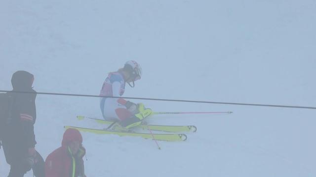 Slalom de Killington (USA), 1re manche dames: Charlotte Chable (SUI) chute et est éliminée
