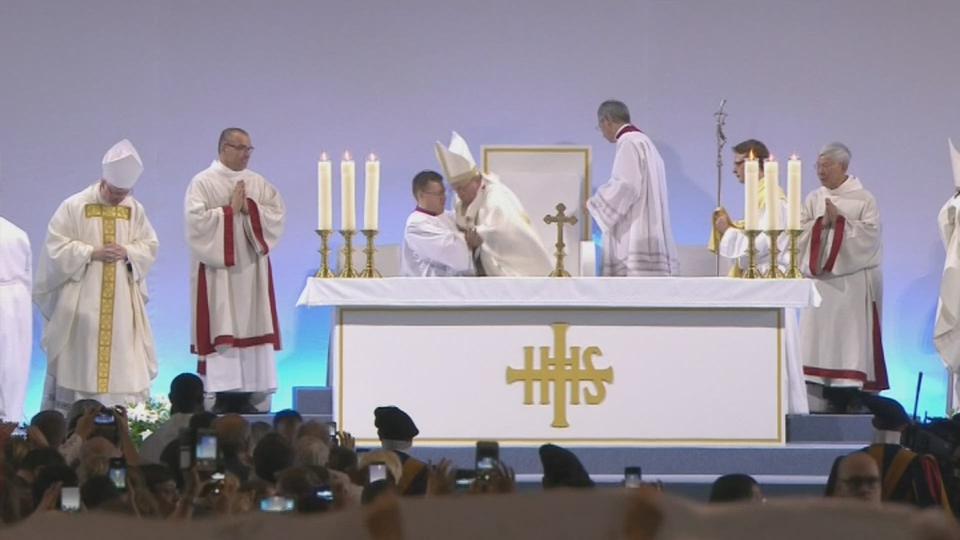 Le pape François a été victime d'une légère chute.