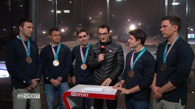 JO - Curling hommes: entretien avec l’équipe du CC Genève, médaillée de bronze