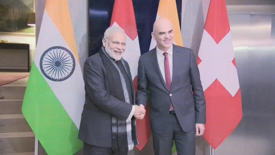 Alain Berset rencontre Narendra Modi au WEF